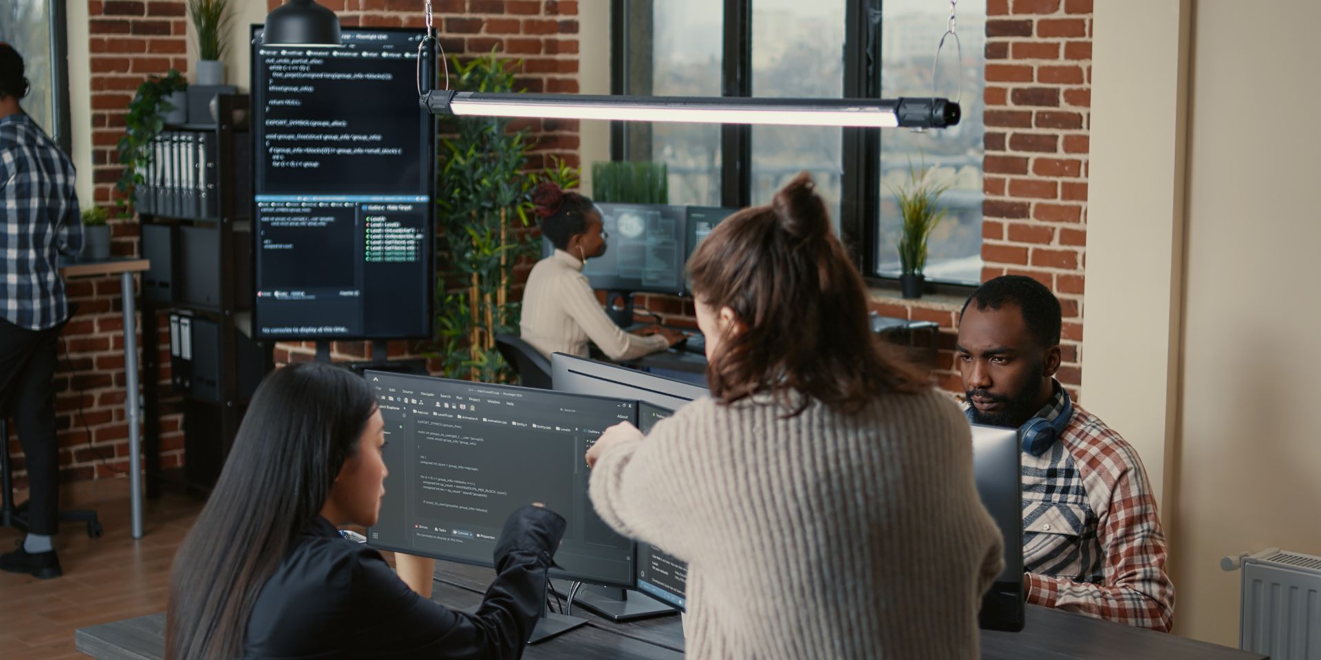 Professional web development team working on a business website in Dubai